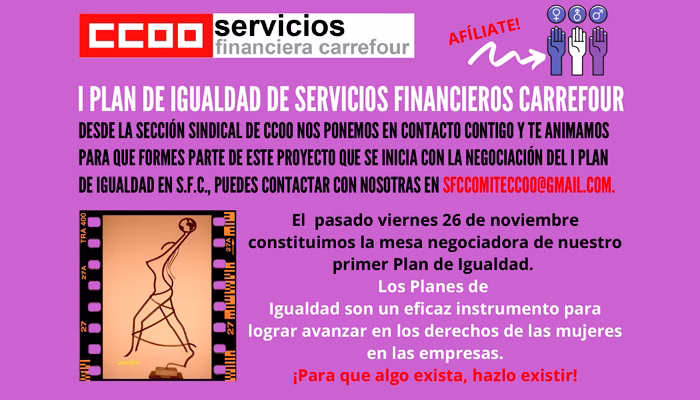 I Plan de Igualdad de Servicios Financieros Carrefour