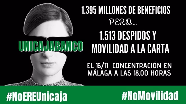 Unicaja: CCOO no aprecia causas económicas, organizativas ni productivas que justifiquen el ERE y exige la absoluta voluntariedad