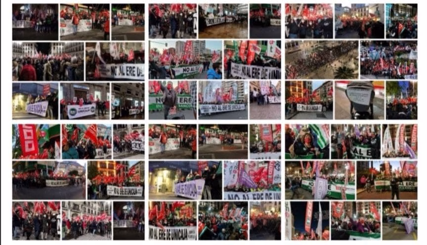 Más de 8.000 personas en toda España le dijimos a Unicaja ¡ASÍ NO!