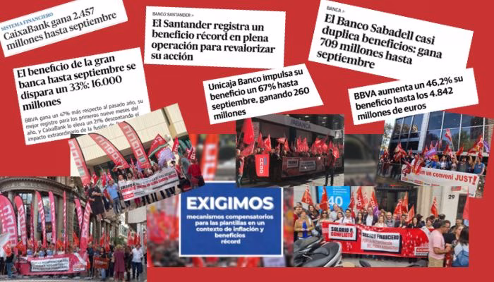 Éxito rotundo de la movilizaciones del sector financiero