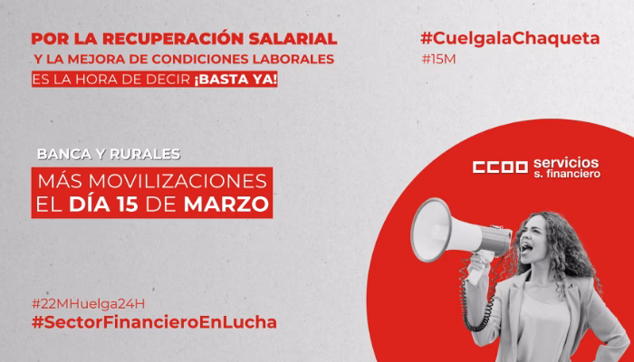 CCOO se concentra mañana en la puerta de la Junta de Accionistas del BBVA