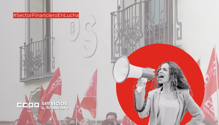 CCOO se concentra frente a la JGA del Banco Sabadell