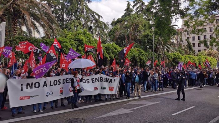 CCOO BBVA: Rotundo éxito de las Movilizaciones de la plantilla de BBVA en 15 ciudades de España
