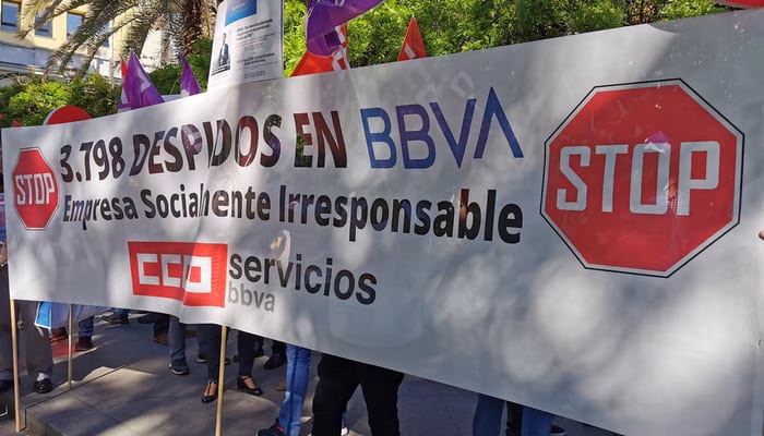 Éxito del segundo Paro Parcial en BBVA en contra del Despido Colectivo.